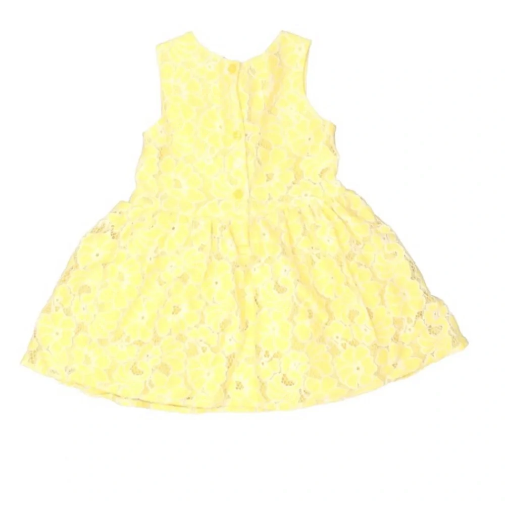 The Children's Place Yellow White Lace Girl's Dress